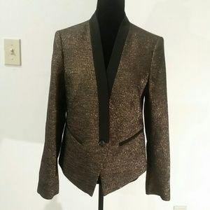 NWT Size 8 Gold Metallic LOFT Blazer